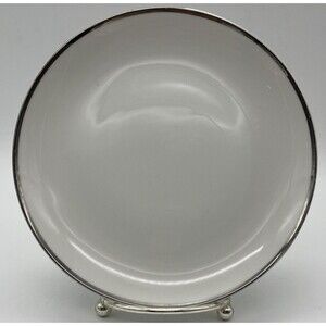 harmony house Moderne fine china Japan Desert Appetizer Plate White Silver Rim